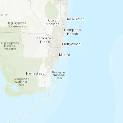 Map showing location of Key Biscayne (25.693710, -80.162820)