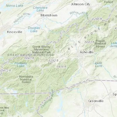 Map showing location of Lake Junaluska (35.527880, -82.959580)