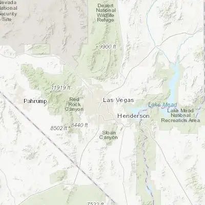 Map showing location of Las Vegas (36.174970, -115.137220)