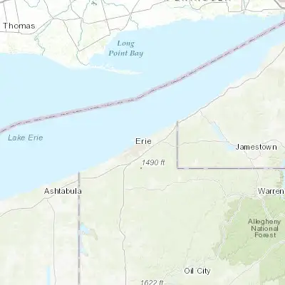 Map showing location of Lawrence Park (42.152280, -80.023110)