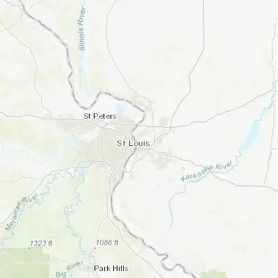 Map showing location of Madison (38.682550, -90.157050)