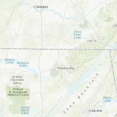 Map showing location of Meridianville (34.851480, -86.572220)