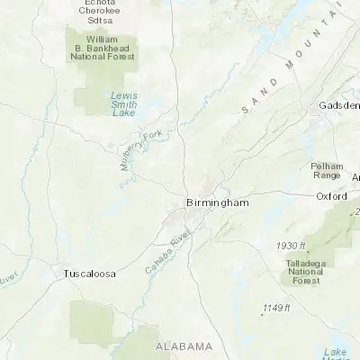 Map showing location of Mount Olive (33.670940, -86.856100)