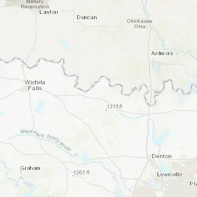 Map showing location of Nocona (33.786770, -97.725860)