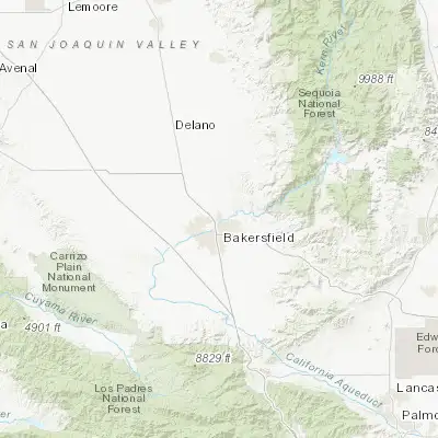 Map showing location of Oildale (35.419680, -119.019550)