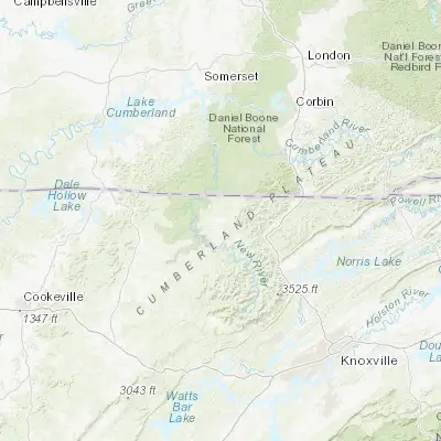 Map showing location of Oneida (36.498130, -84.512720)