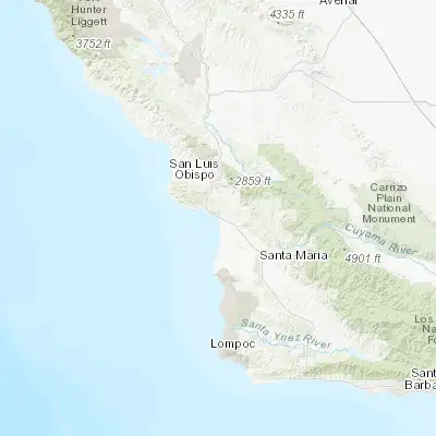 Map showing location of Pismo Beach (35.142750, -120.641280)