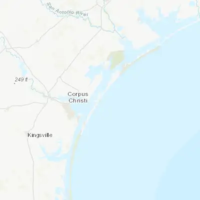 Map showing location of Port Aransas (27.833920, -97.061100)