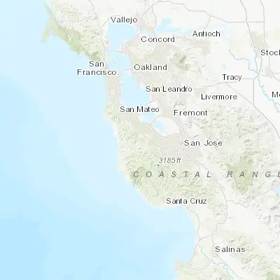 Map showing location of Portola Valley (37.384110, -122.235240)