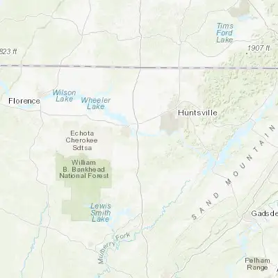 Map showing location of Priceville (34.525090, -86.894730)