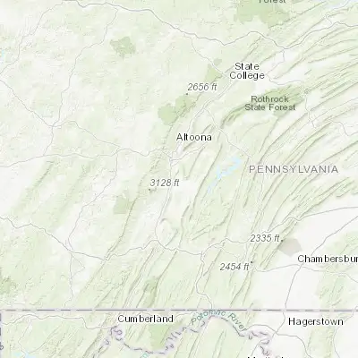 Map showing location of Roaring Spring (40.335910, -78.390850)