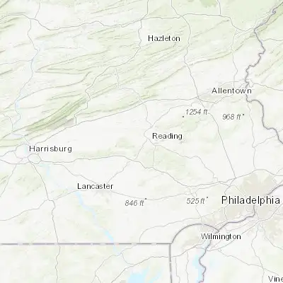 Map showing location of Sinking Spring (40.327310, -76.011050)