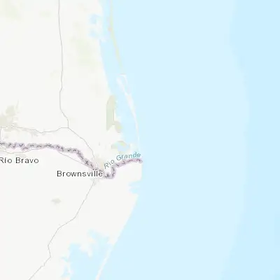 Map showing location of South Padre Island (26.103690, -97.164690)