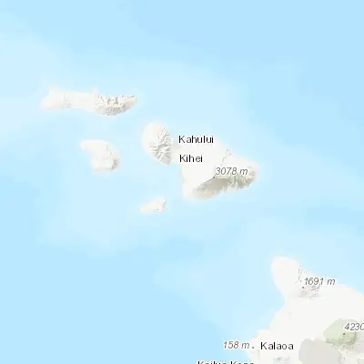 Map showing location of Wailea (20.689730, -156.441900)