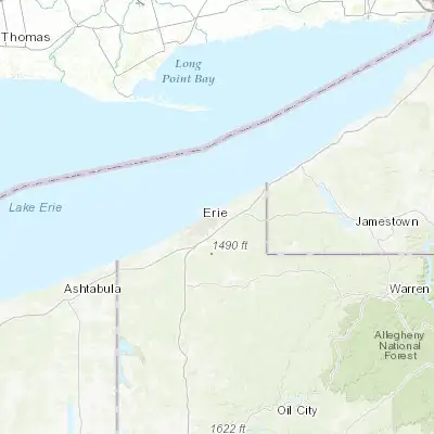 Map showing location of Wesleyville (42.140330, -80.015060)